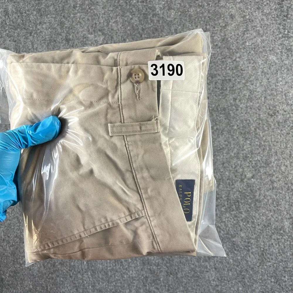 Polo Ralph Lauren Slim Fit Chino Khaki Pants Stretch Tan Casual Mens Size 30x32